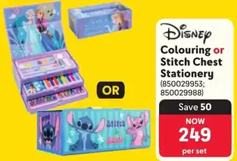 Makro Disney Colouring or Stitch Chest Stationery offer
