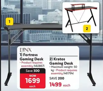 Makro Linx Fortress Gaming Desk offer