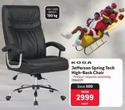 Makro Koga Jefferson Spring Tech High-Back Chair offer