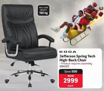 Makro Koga Jefferson Spring Tech High-Back Chair offer