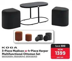 Makro Koga Madison or Harper Multifunctional Ottoman Set offer
