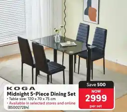 Makro Koga Midnight Dining Set offer