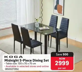 Makro Koga Midnight Dining Set offer