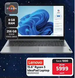 Makro Lenovo 15.6" Ryzen 3 IdeaPad Laptop offer