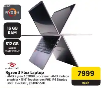 Makro Packard Bell Ryzen 3 Flex Laptop offer
