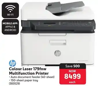 Makro HP Colour Laser 179fnw Multifunction Printer offer