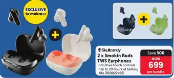 Makro Skullcandy Smokin Buds TWS Earphones offer