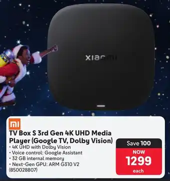 Makro Xiaomi TV Box S 3rd Gen 4K UHD Media Player Google TV, Dolby Vision offer