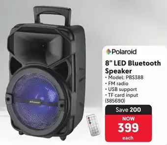 Makro Polaroid 8" LED Bluetooth Speaker offer