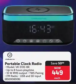 Makro Volkano Portable Clock Radio offer