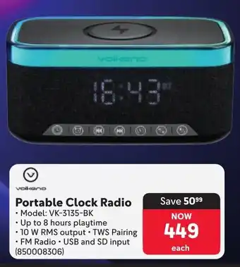 Makro Volkano Portable Clock Radio offer