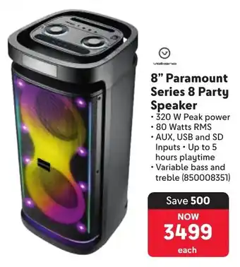 Makro Volkano 8" Paramount Series 8 Party Speaker offer