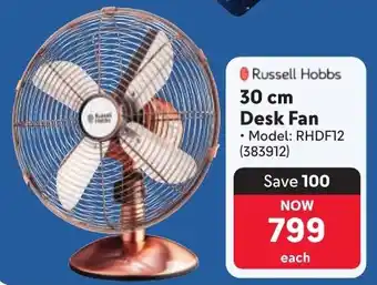 Makro Russell Hobbs Desk Fan offer