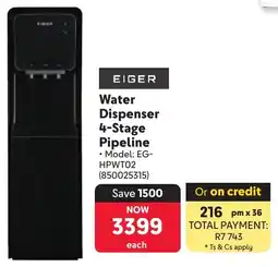 Makro Eiger Water Dispenser 4-Stage Pipeline offer