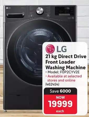 Makro LG Direct Drive Front Loader Washing Machine offer