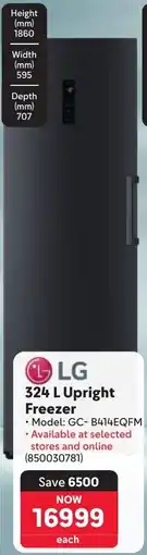 Makro LG Upright Freezer offer