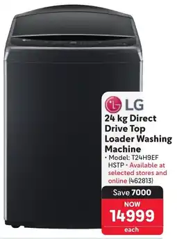 Makro LG Direct Drive Top Loader Washing Machine offer