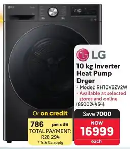 Makro LG Inverter Heat Pump Dryer offer