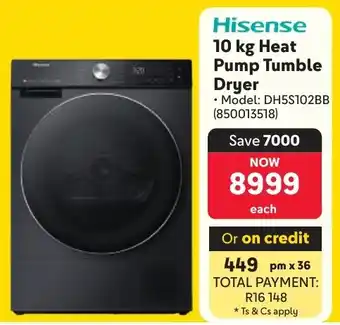 Makro Hisense Heat Pump Tumble Dryer offer