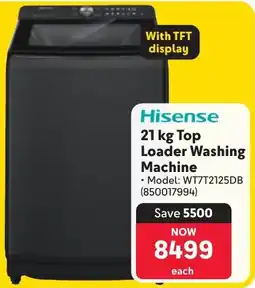 Makro Hisense Top Loader Washing Machine offer