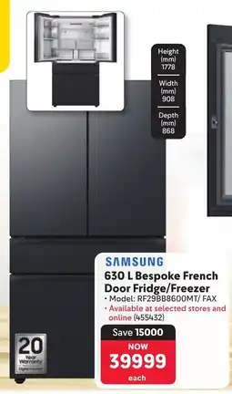 Makro SAMSUNG Bespoke French Door Fridge/ Freezer offer