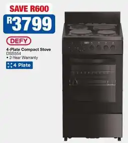 OK Furniture Defy 4 Plate Compact Stove DSS554 offer