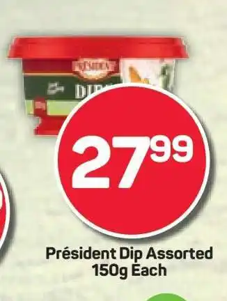 Pick n Pay Président Dip Assorted 150g Each offer