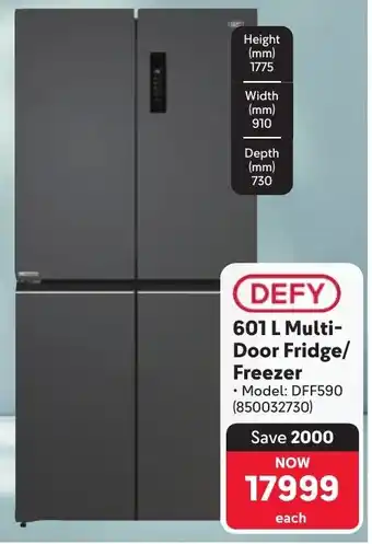 Makro DEFY Multi-Door Fridge/ Freezer offer