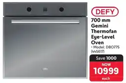 Makro DEFY Gemini Thermofan Eye-Level Oven offer