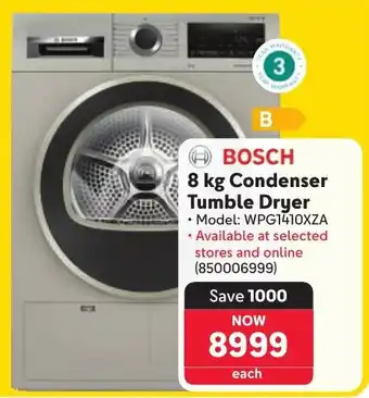 Makro BOSCH Condenser Tumble Dryer offer