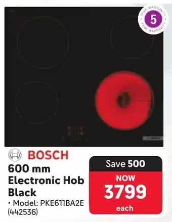 Makro BOSCH Electronic Hob Black offer