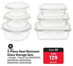 Makro Heat Resistant Glass Storage Sets offer