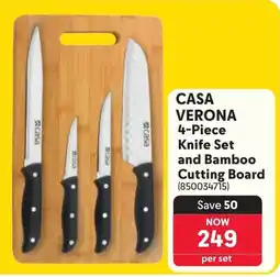 Makro CASA VERONA Knife Set and Bamboo Cutting Board offer