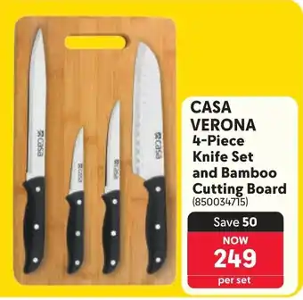 Makro CASA VERONA Knife Set and Bamboo Cutting Board offer