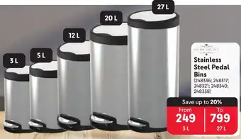 Makro Home Living Stainless Steel Pedal Bins offer
