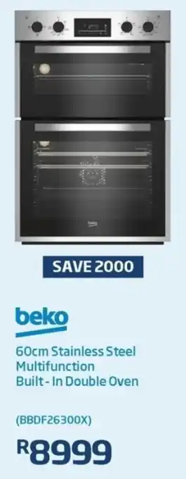 Save Hyper Beko Stainless Steel Multifunction Built-In Double Oven offer