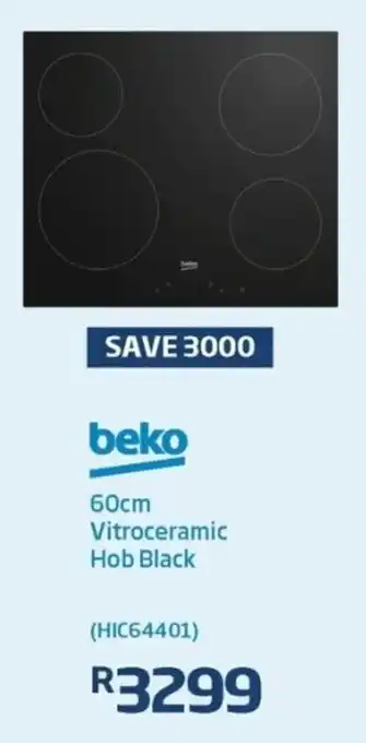 Save Hyper Beko Vitroceramic Hob Black offer