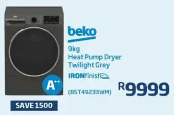 Save Hyper Beko Heat Pump Dryer Twilight Grey offer