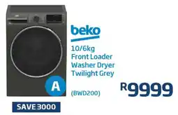 Save Hyper Beko Front Loader Washer Dryer Twilight Grey offer