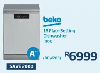 Save Hyper Beko 15 Place Setting Dishwasher Inox offer