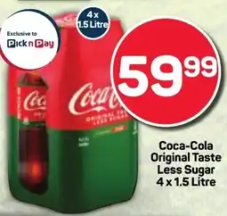 Pick n Pay Coca-Cola Original Taste Less Sugar offer