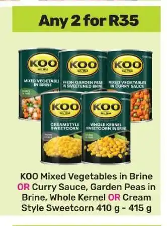 Game KOO Mixed Vegetables, Garden Peas, Sweetcorn offer