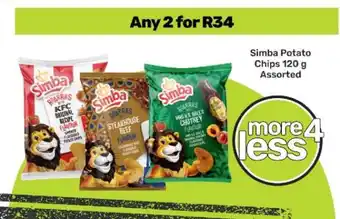 Game Simba Potato Chips 120 g Assorted offer