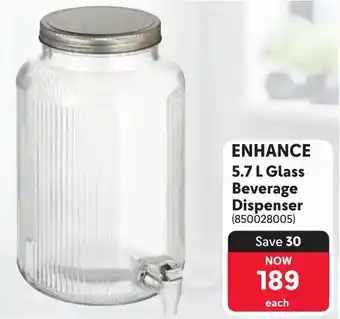 Makro Enhance Glass Beverage Dispenser offer