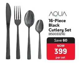 Makro Aqua Black Cutlery Set offer
