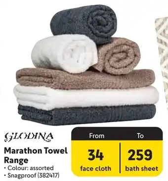 Makro Glodina Marathon Towel Range offer