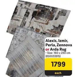 Makro Alexis, Izmir, Perla, Zennova or Arda Rug offer