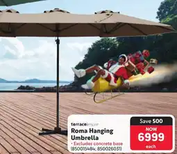 Makro Terrace Leisure Roma Hanging Umbrella offer