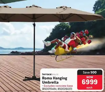 Makro Terrace Leisure Roma Hanging Umbrella offer