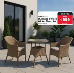 Makro Terrace Leisure St. Tropez Wicker Bistro Set offer